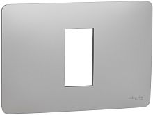 Рамка горизонтальная Schneider Electric Unica Modular 1-м. 1 мод. алюминий картинка